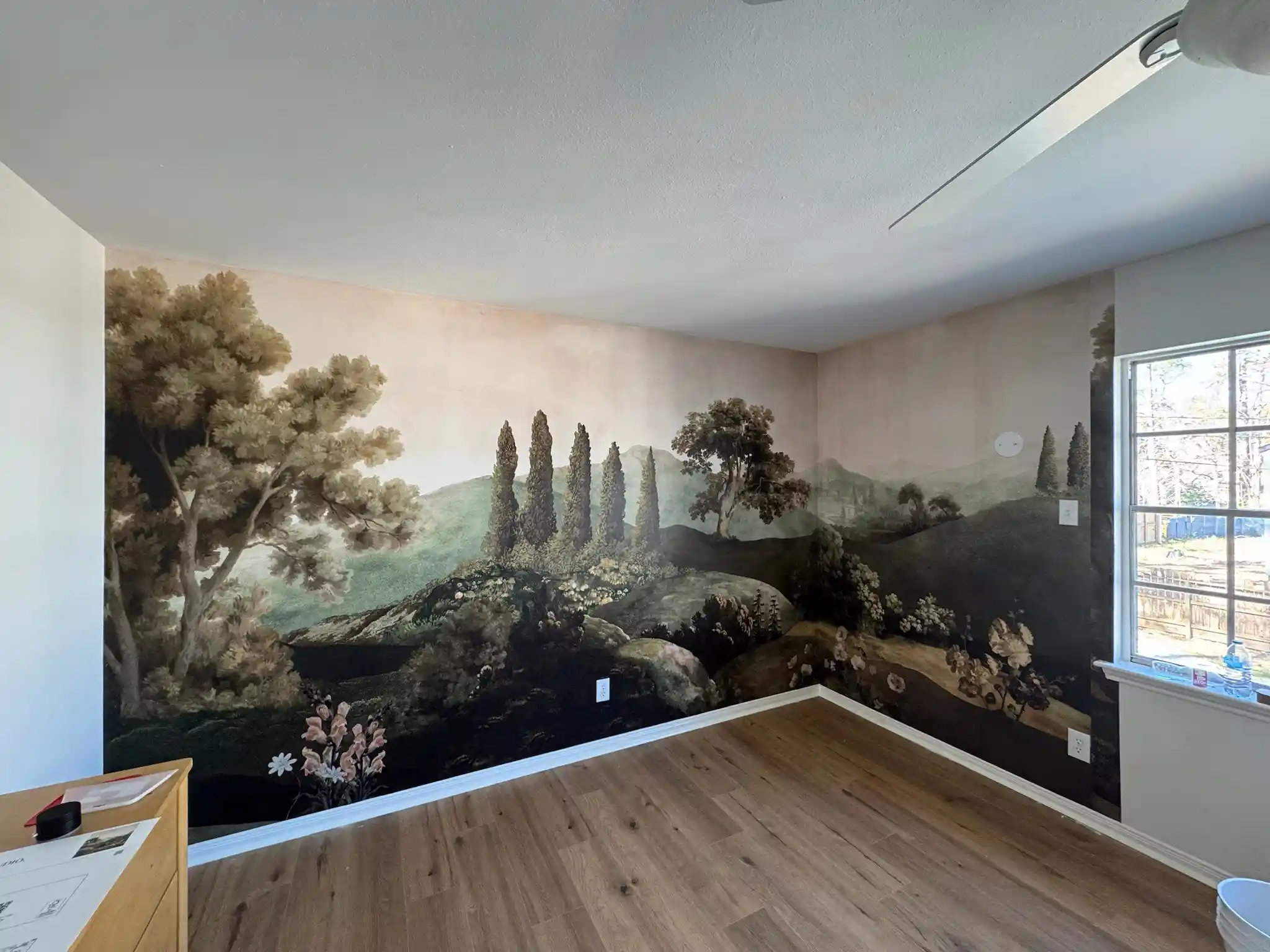 Wallpaper installation project in Garden Grove, CA