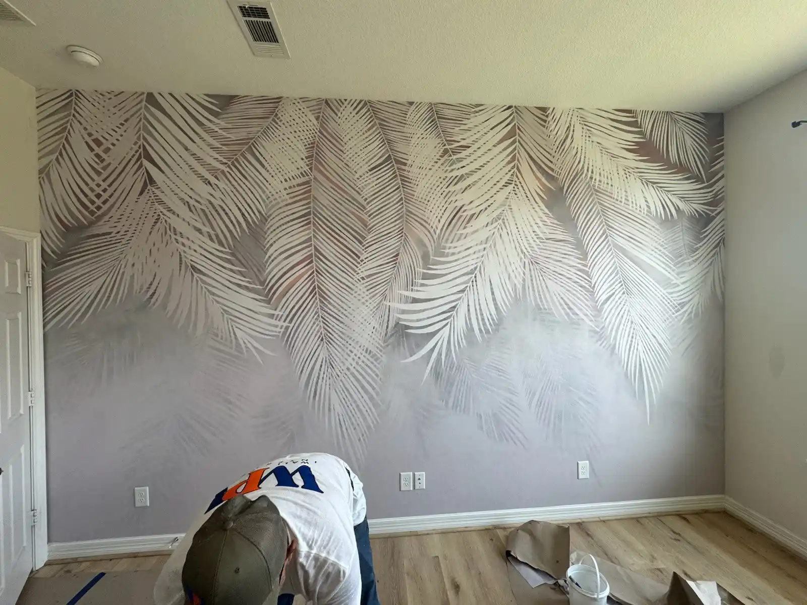 Wallpaper installation project in Palmdale, CA